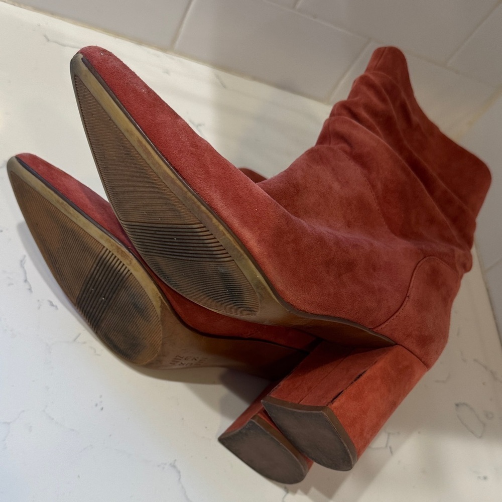 Naturalizer Elegant Rust Suede Ankle Boots 8.5 - Picture 7 of 7
